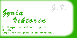 gyula viktorin business card